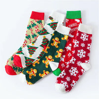 Woman Christmas Socks Funny Xmas Tree Snowflake Gingerbread man Candy Cane Cotton Tube Crew Happy Sock Men New Year Funny Sokken