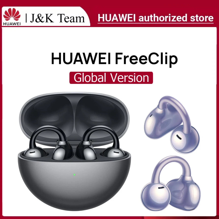 HUAWEI FreeClip,Open-ear Wireless Headphones,Ultimate Sound,compatible with iOS and Android,8 Hours Long Battery Life,