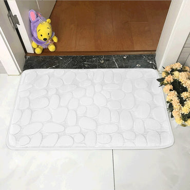 Bathroom Mat Absorbent Bath Carpet Non-slip Pebble Carpets Memory Foam Washable Rug Toilet Floor Mat Shower Carpets Set