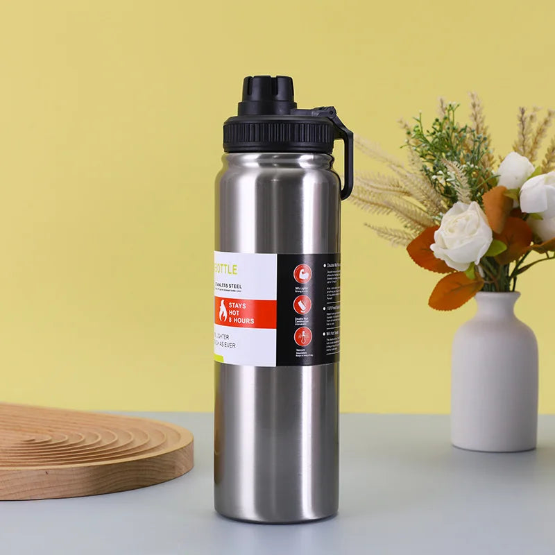 304 Stainless Steel Kettle Large-capacity Outdoor Sports Insulated Pot with Portable Portable Handheld Space Pot Straight Cup