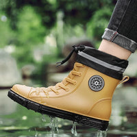 Botas 2024 Outdoor Man Boots Fashion Mens Rain Boots Four Seasons New Non-slip Comfortable Wear-resistant Men's Waterproof Shoes