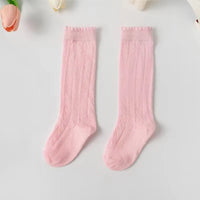 Baby Girls Socks Summer Kids Long Sock Toddlers Knee High Mesh Thin Socks Hollow Out Soft Cotton Infant Socken For 0-7 Years