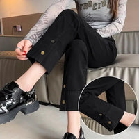 Woman Jeans High Waist Straight Leg Denim Pants for Women  Fitted Vintage Chic and Elegant Unique 90s Teenagers Vibrant Trousers