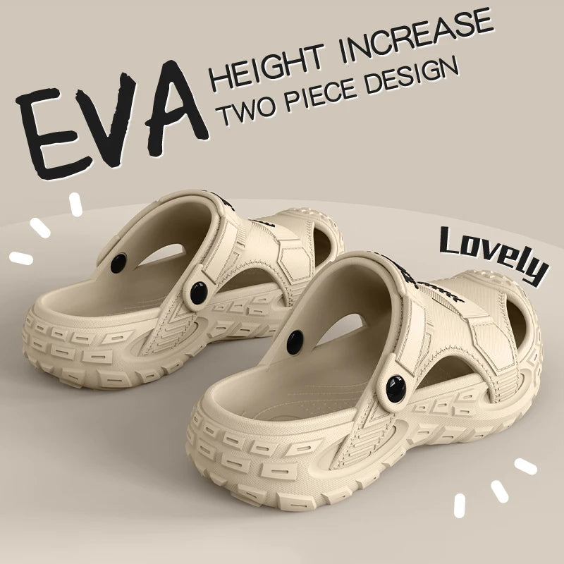 EVA Men's Outdoor Summer Wearable Clog Shoes Anti-Slip Breathable Odor-Resistant Slip-Resistant Sandals