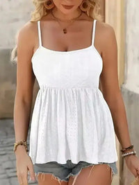 Plus Size Elegant Slingback Cami Top - Semi-Sheer, Solid Color, Strapless, Slight Stretch Polyester Fabric, Perfect for Spring a