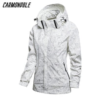 CARMONDBLE Hiking Sport Hooded Coat Womens Waterproof Jacket Travel Climbing Camping Casual Outwear Abrigo De Mujer Impermeable