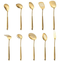 1PC Gold Titanium Stainless Steel Cooking Tools Spoon Shovel Cookware Kitchen Tools Spatula Ladle Kitchenware