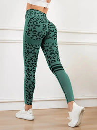 Seamless Leopard Leggings Women High Waist Leggings Fitness Hip Liftting Knitting Fashion Tights Gym Trainning Yoga Slim Pants