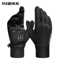 INBIKE Winter Gloves for Men Women Thermal Fleece Cycling Gloves Full Finger Touchscreen Anti-Shock Road Mountain Bicycle Gloves