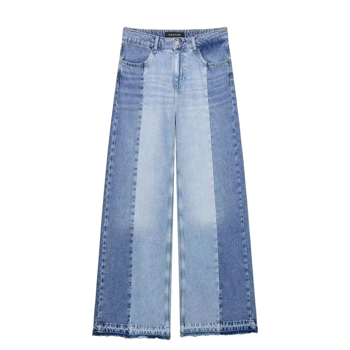 Women's Jeans 2025 Women's New Pants Women's Spliced High Waist Wide Leg Jeans