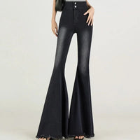Skinny Jeans for Women Black Sexy Cool Girls Spring Summer Full Length Flare High Waist Do Old Casual Washed New Simple Design
