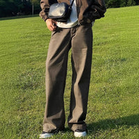 New American Casual Retro Straight Jeans for Men's Niche Loose Trousers Trendy