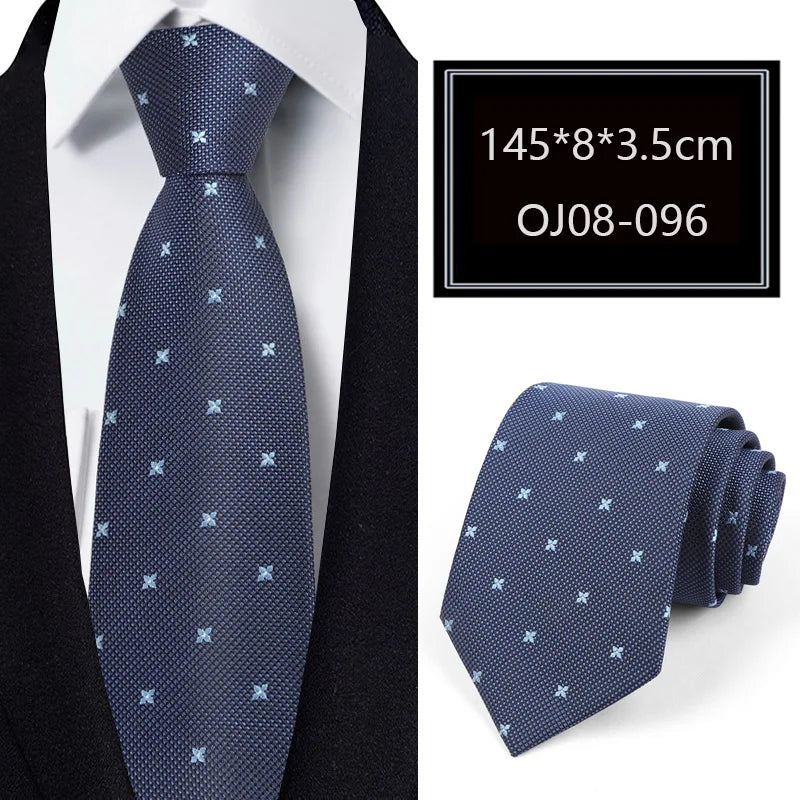 Luxury 56 Colors New Men's Tie Classic Floral Stripe Plaid 8cm Jacquard Neck Tie Necktie For Men Business Wedding Party
