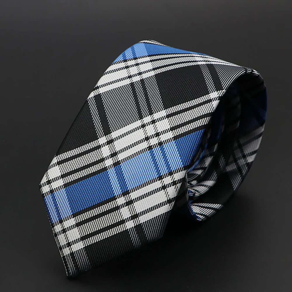 New Men Ties Solid Color Stripe Print Floral 6cm Jacquard Business Neckties Narrow Skinny Tie Wedding Prom Daily Wear Accessory