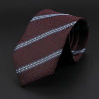 New Style Fashion Jacquard Paisley Striped Necktie For Men 7cm Dark Blue Black Formal Business Party Skinny Slim Cravat Tie Gift