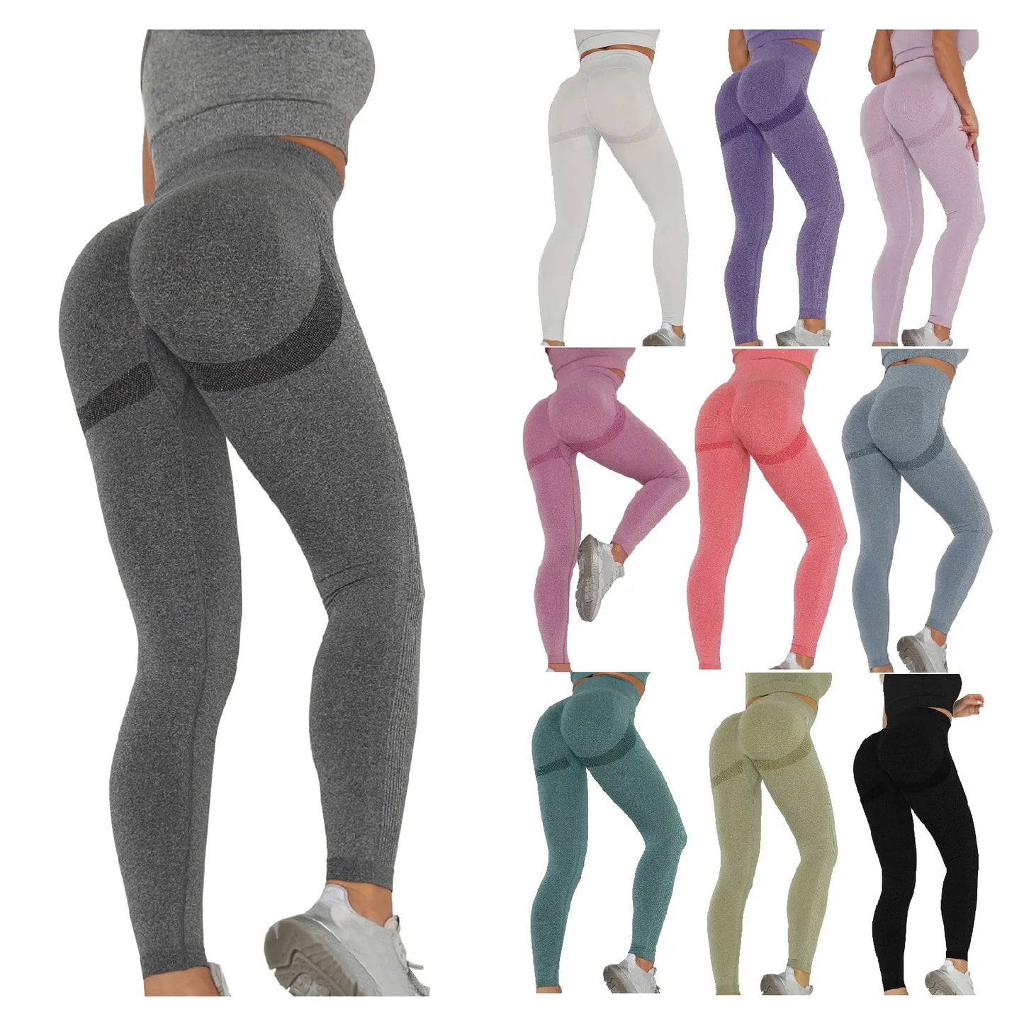 Seamless Leggings Women Sport Slim Shortstights Fitness High Waist Women Clothing Gym Workout Pants Female Pants Dropship