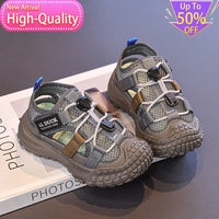 Spring New Mesh Breathable Childrens Sports Shoes Versatile Simple Campus Running Shoes Fashionable Foot Protection Casual Shoes