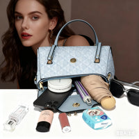Ladies' handbag 2026 new fashion trend embossed plain style versatile casual shoulder crossbody bag.