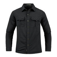 2023 New Mens Military Shirt Men Short Sleeve Cargo Shirts 100% Cotton Casual Solid Shirt Male Pocket Work Shirt