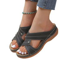 Sandals Women  Summer Shoes Women Elegant Low Heels Sandals Summer Slippers Zapatos Mujer Wedge Heeled Sandals Female 2024
