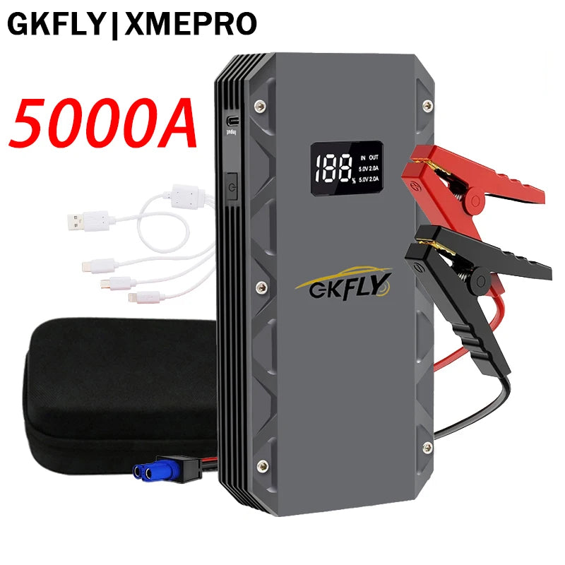 GKFLY Car Jump Starter Portable Power Bank 6000A/4000A/3000A Starting Device Car Booster Battery For Petorl Diesel Car