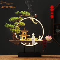 New Chinese Style Small Night Lamp Office Desk Surface Panel Opening Gift