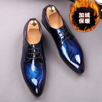 Men's Dress Shoes Patent Leather Business Shoes Pointed Toe Zapatos Hombre Oxfords Shoes For Men Sapatos Social Masculino