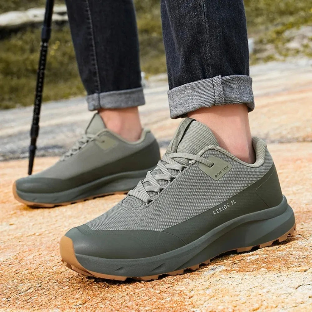 Hiking Shoes for Men Great for Outdoor Sports Autumn Winter Quality Man Trainers for Jogging and Walking Black Green Big Size