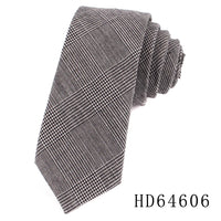 Cotton Skinny Tie For Men Women Casual Plaid Neck Tie For Party Business Wedding Neckties Adult Suit Slim Neck Ties For Gifts