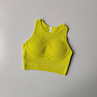 New Running Fitness Sports Vest Integrated Women's High-strength Thread Hollow Beautiful Back Shockproof Tight Yoga Bra Clothing