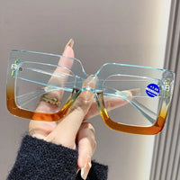 Women's Geometric Retro Transparent Glasses Suitable for Outdoor Leisure Women's Daily Life Reading Decoration Gifts Presbyopia
