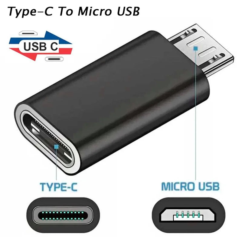Micro USB Male To Type C Female Adapter USB-C Charger Converter Connector for Xiaomi Huawei Redmi Android Adapter
