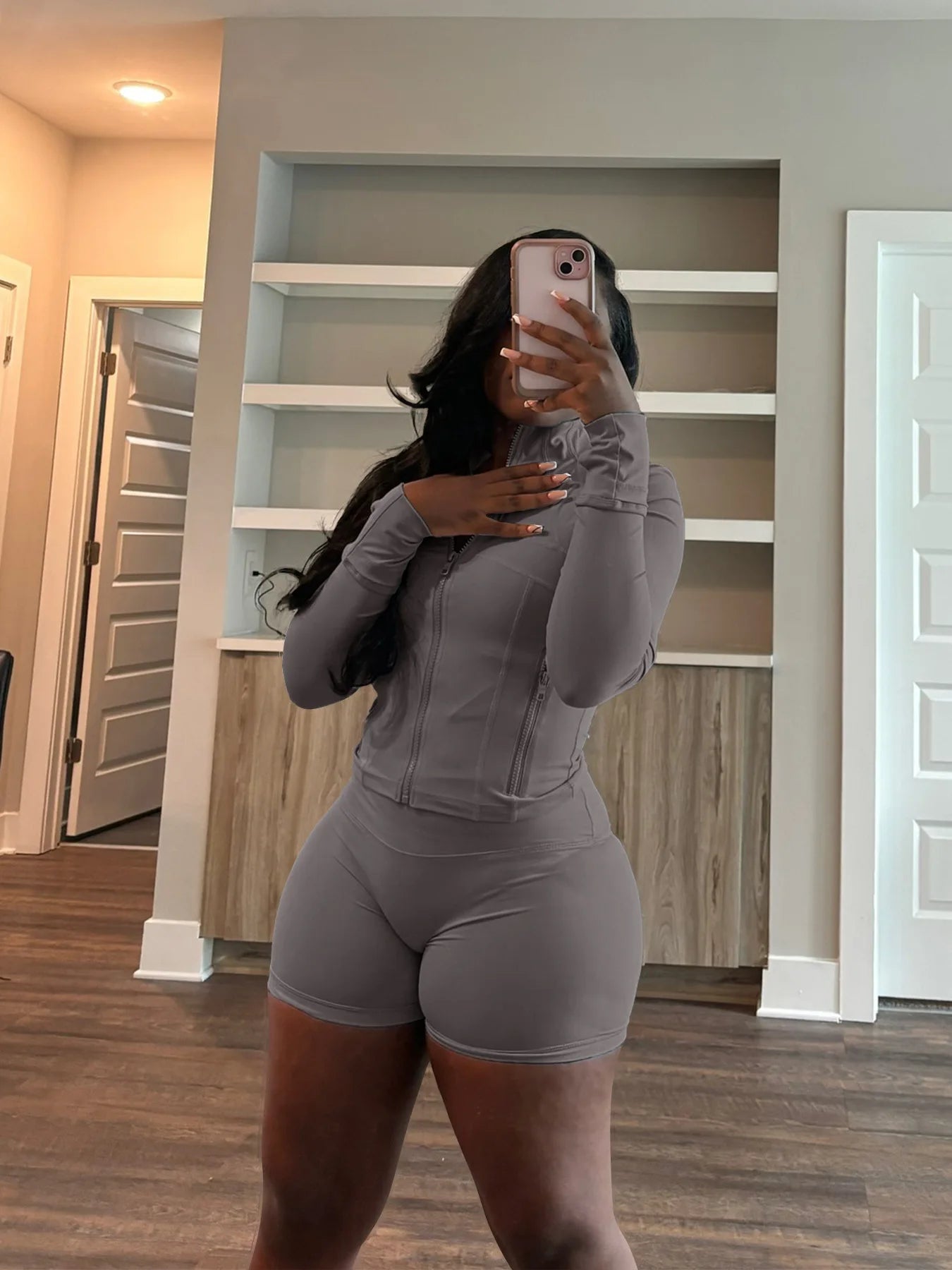 Sporty Shorts Outfit Set Sexy Women Skinny Two Pieces Club Matching Set Casual Tracksuit