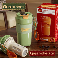 Stainless Steel Coffee Cup Outdoor Portable Thermo Coffee Cup Insulated Mugs Leak-Proof Thermos Bottle Tea Coffee Mug 500ML