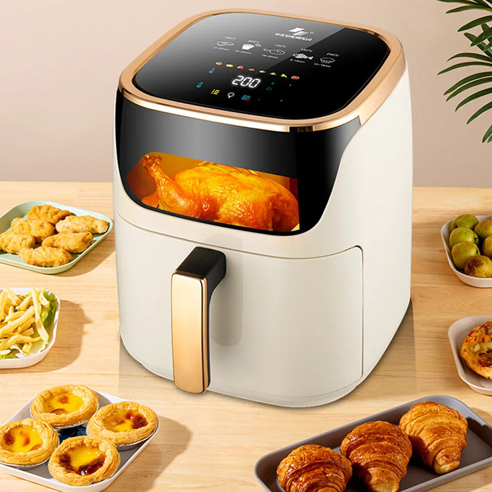 Shenhua Smart Air Fryers 10L Large-capacity Household Multi-functional Smart Oil-free Smokeless Electric Oven AirFryers 220V