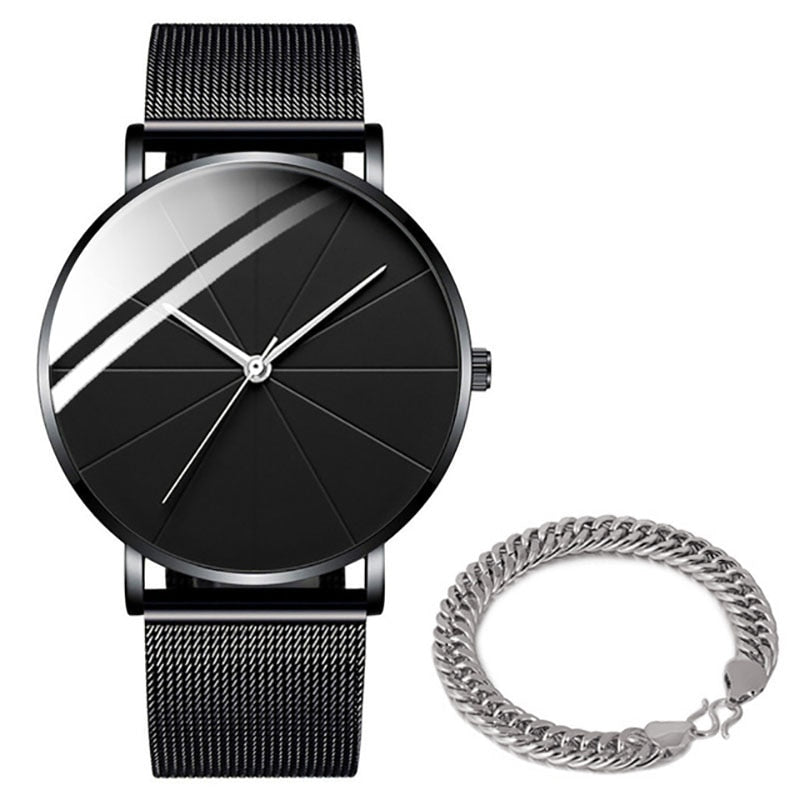 2022 Minimalist Men&#39;s Fashion Watches Simple Men Business Ultra Thin Stainless