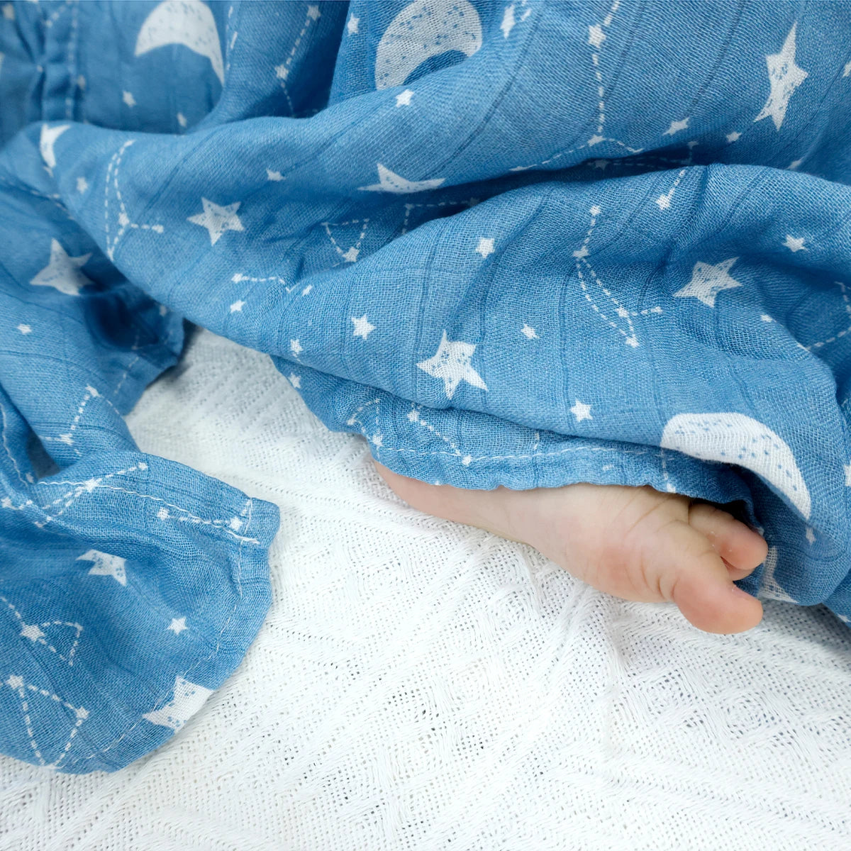HappyFlute Baby Muslin Swaddle 100% Cotton Summer Soft Cute Print Baby Blanket 120*110CM