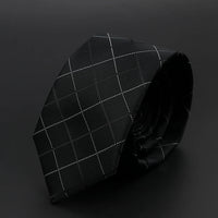 New Men Ties Solid Color Stripe Print Floral 6cm Jacquard Business Neckties Narrow Skinny Tie Wedding Prom Daily Wear Accessory