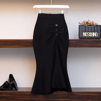 Fp3537 2019 new autumn winter women fashion casual sexy Skirt kawaii skirt Big  size knitting wool warm long skirt