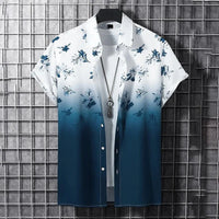 Summer 3d graffiti print shirt Casual fashion business men Hawaiian shirt Women Holiday button shirt ropa de hombre