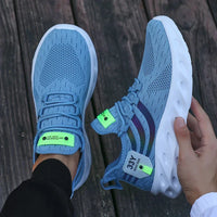 Men's Summer Breathable Mesh Shoes Lightweight Non Slip Knit Running Sneakers Trendy Aesthetic Focused Jogging Basketball Shoes