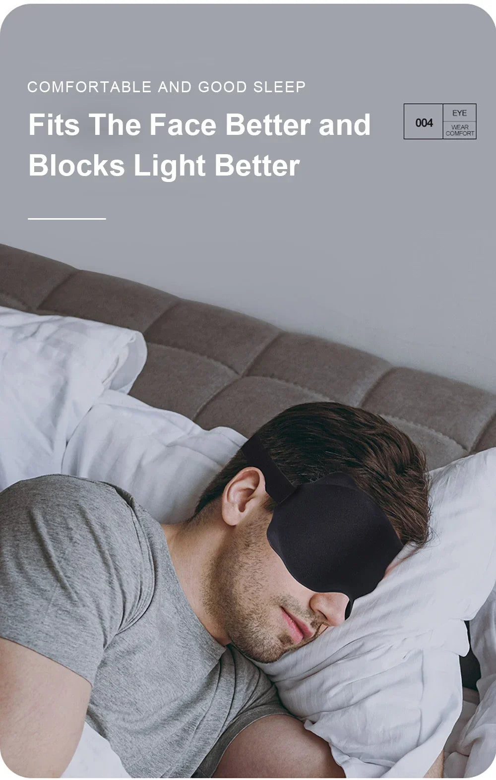 3D Sleeping Mask Block Out Light Soft Padded Sleep Mask For Eyes Slaapmasker Eye Shade Blindfold Sleeping Aid Face Mask Eyepatch