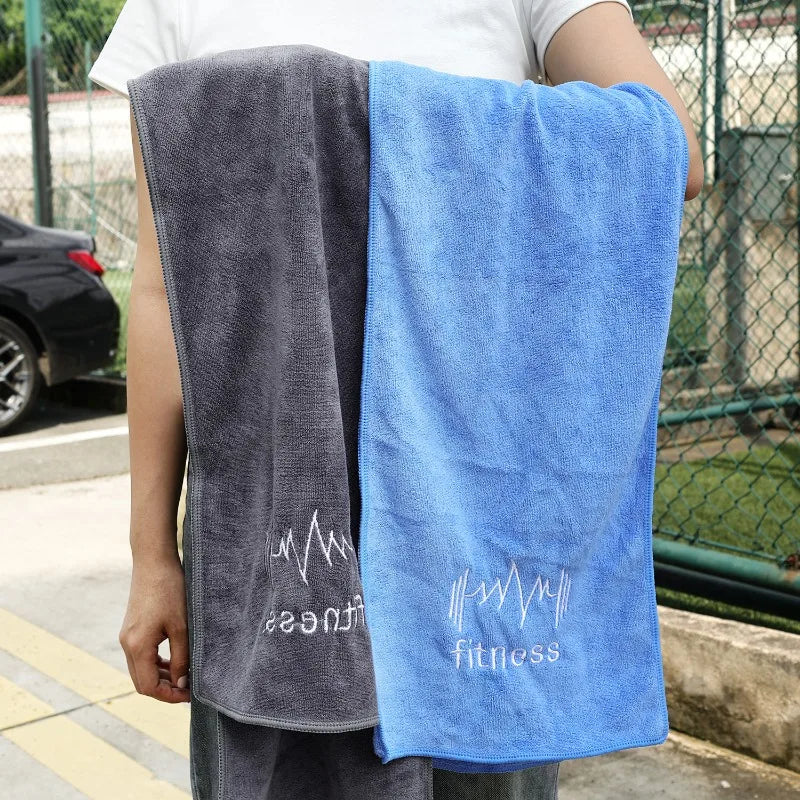 Sports Towel Men's and Women's Fitness Towel Sports Running Sweat Wipe Towels Swimming Gym Equipment Sweat Pad Towels Microfiber