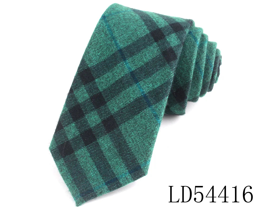 New Cotton Ties Casual Skinny Necktie For Party Boys Girls Plaid Neck Tie Wedding Necktie For Groom Neck Wear For Men Gravata