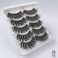 5 Pairs Faux Mink Eyelashes Fluffy Wispy Long Dramatic False Lashes Thick Volume Fake Eyelashes Natural Soft Extension Eyelash