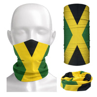 Breathable Running Face Mask Scarves Jamaica Flag Bandana Snood 100% Polyester Biker Multi Purpose Use Head Wrap Neck Gaiter JM