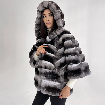 Winter Natural Rex Rabbit Fur Coat Women Short Fur Jackets Chinchilla Fur Best Seller Real Fur Jacket