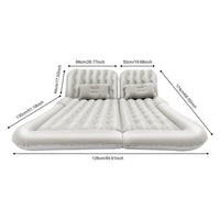 Universal Foldable Inflatable Bed Portable Inflatable Mattress Set Car Back Seat Sleeping Flocking Air Bed Cushion w/Pump+Pillow