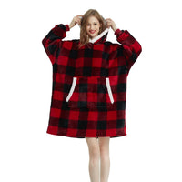 Winter Wearable Blankets Soft Warm Blanket Hoodie Sweatshirt Women Men Pullover Fleece Oversized Giant TV Blankets