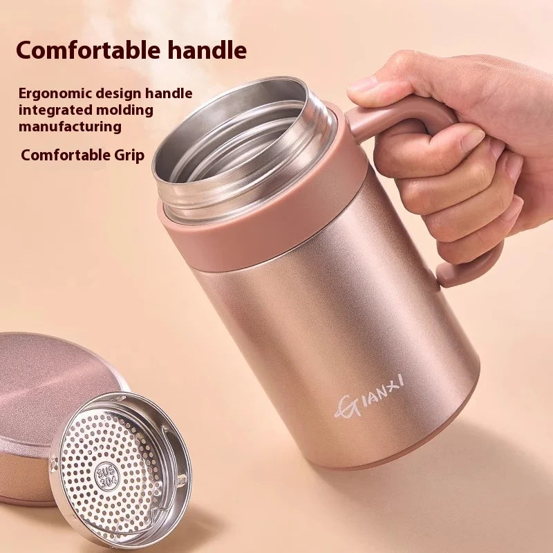 Insulated Cup For Women'S Office Tea Cup 316 Stainless Steel Large Capacity Men'S Handle Water Cup Cold Insulation